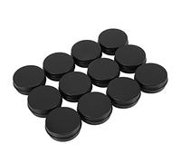 Rafstya 12Pcs 1Oz Black Aluminum Tin Jars Round Screw Lid Containers Empty Metal Storage Cans For Organizing Cosmetic Small Jewelry Ornaments