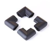 Rafstya 4Pcs Bumper Corner Protectors by Table Edge Black