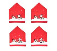 Rafstya 4PCS Christmas Chair Covers Dining Chair Slipcovers Set Kit Santa- & - Xmas Chair Back Covers