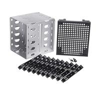 Rafstya 5.25 Inch to 5 x 3.5 Inch SATA HDD Cage Rack Hard Drive Disk Enclosure Disk Tray Adapter