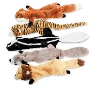 Rafstya 5Pcs Dog Squeaky Toys, No Stuffing Plush Dogs Chew Toy for Small Medium Large Breed Chewer Squeak Pets Suppies,A