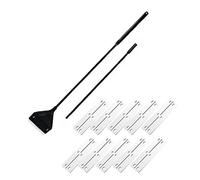 Rafstya Aquarium Algae Scraper Fish Tank Cleaner Maintenance Scraper with Extension Rod and 10 Blades