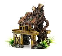 Rafstya Aquarium Decoration Artificial Fish Reptile House Shelter Fish Tank Landscaping Resin Building Ornaments Decor