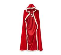 Rafstya Christmas Cloak Santa Cloak Adult Christmas Cape for Women Christmas Halloween Costume Cloak Hooded Dress Up 80cm