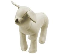 Rafstya Leather Dog Mannequins Standing Position Dog Models Toys Pet Animal Shop Display Mannequin White S
