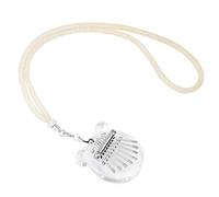 Rafstya Mini 8-Tone Thumb Piano Acrylic Crystal Pendant Thumb Piano Transparent Compact Toy Piano Gift Thumb Piano Easy to Use Silver