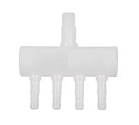 Rafstya Plastic 4 Way Aquarium Oxygen Tube Fitting Splitter Manifold Tap Valve