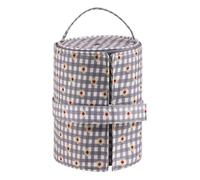 Rafstya Small Yarn Storage Bag Portable Knitted Wool Bags Foldable Cerchet Hooks Bags for Sewing Tools Accessories Gift Gray