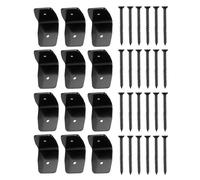 Rafter Clips Brackets 12 Pieces Ceiling Bracket Corner Fittings | Black Ceiling Brackets Wooden Beam Holder For Roof Balcony Shed Fence Patio