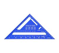 Rafter Square 7 Inch Aluminum Alloy Double Scale 45 90 Degree Triangle Angle Carpenter Tool (Blue)