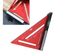 Rafter Square High Precision 7 Inch Triangle Ruler, Triangular Ruler for Carpenters for Woodworking Carpenter's Square Triangular for Aluminum Alloy, Woodworking