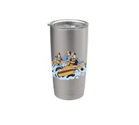 Rafting Boating Mountains White Water Boating Canoeing Rafting Stainless Steel Insulated Tumbler