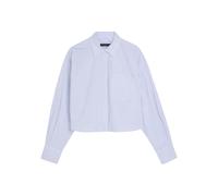 Rag & Bone Marin Striped Cropped Cotton-poplin Shirt - Blue - M (UK12 / M)