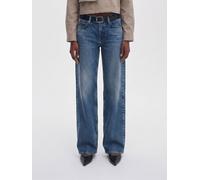 RAG & BONE Mid-Rise Wide Leg Jeans in Cotton Denim - Size: 28 - female