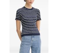 rag & bone striped frilled-sleeve top - Blue S-M-L-XL