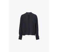 Rag & Bone Womens Rag & Bone Arden Pleated Woven Blouse Black M