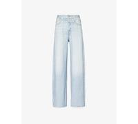 Rag & Bone Womens Rag & Bone Miramar Sofie Wide-Leg Mid-Rise Cotton-Jersey Trousers Meadowblue 26