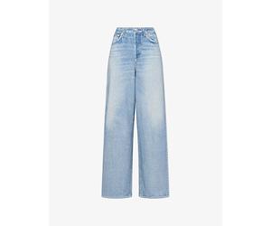 Rag & Bone Womens Rag & Bone Miramar Terry Sofie Wide-Leg Cotton-Jersey Jeans Raily 26