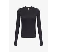 Rag & Bone Womens Rag & Bone The Essential Ribbed Stretch-Cotton T-Shirt Black M