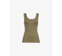 Rag & Bone Womens Rag & Bone The Essential Stretch-Rib Cotton Tank Top Dkolv M