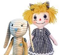 Rag Doll & Bunny Rabbit Sewing Pattern Bundle with Full Size Templates