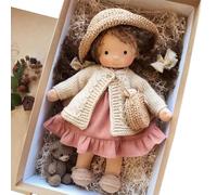 Rag Doll with Gift Box 11x2x5" Ragdoll with Hat, Bag, Shoes, and More Decoration Cute Stuffed Baby Doll Toys for Babies & Toddlers Ideal Christmas Birthday Gifts Dolls for Toddlers Cute Dolls