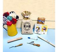 "Rag Rug" Fabric Flower Bouquet Making Kit - Beginners, Easy and Fun, Set of Seven Everlasting Beautiful Flowers - Perfect for Handmade Boho Weddings