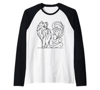 Ragamuffin Cat Line Art Owner Raglan Baseball Tee