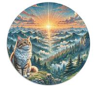 Ragdoll Cat 1000 Pieces Round Circle Jigsaw Puzzles for Adults And Kids Animal Cat Creative Impossible Hard Difficult Challenging 1000pcs (67.5x67.5cm)