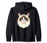 Ragdoll Cat Cat Mom Kitten Meow Cute Ragdoll Cats Zip Hoodie