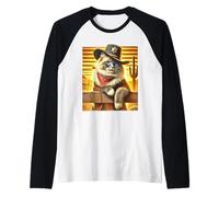 Ragdoll Cat Cowboy Western Retro Vintage Howdy Cat Lovers Raglan Baseball Tee