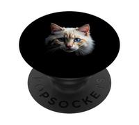 Ragdoll Cat Face Realistic Art From Darkness PopSockets Adhesive PopGrip