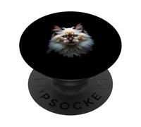 Ragdoll Cat Face Realistic Art From Darkness PopSockets Adhesive PopGrip