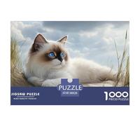 Ragdoll Cat Fluffy1000Piece JigsawPuzzlesAnimal ForAdults Challenging LargePiecePuzzles Age12+byth EducationalGame Uncover The Puzzle 38x26cm/1000pcs