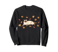 Ragdoll Cat Mom Autumn Leaves Cozy Fall Cat Lover Sweatshirt