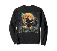 Ragdoll Cat Mom Witch Halloween Moon Rider Costume Sweatshirt