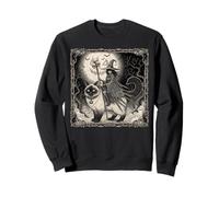 Ragdoll Cat Mom Witch Halloween Moonlit Familiar Art Sweatshirt