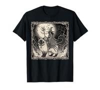 Ragdoll Cat Mom Witch Halloween Moonlit Familiar Art T-Shirt