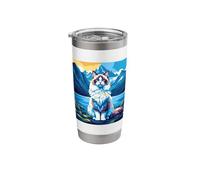 Ragdoll Cat Mountain Lake Pop Art Adventure Stainless Steel Insulated Tumbler