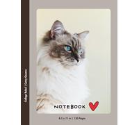 Ragdoll Cat Notebook - College Ruled | 8.5 x 11 in | 130 Pages: Lined Notebook for School, Journaling, Everyday Thoughts, and Cat Lovers