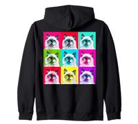 Ragdoll Cat Pop Art Colorful Retro Style Design Zip Hoodie