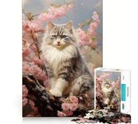 Ragdoll Cat Portrait 1000 Piece Jigsaw Puzzles for Teenagers Boost Memory Gentle Relax Premium Cut Bday Surprise (38x26cm)
