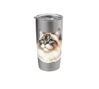 Ragdoll Cat Portrait x Cute Cat Stainless Steel Insulated Tumbler
