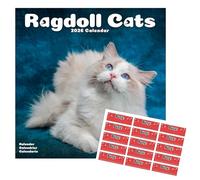 Ragdoll Cats Calendar 2026 | 16 months | September 2025 - December 2026 | Calendar with FREE Organisational Stickers