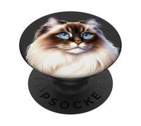 Ragdoll Himalayan Cat Portrait PopSockets Adhesive PopGrip
