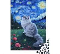 Ragdoll Jigsaw Puzzles for Adults 1000 Piece Grass Firefly Educational Game Decoration Puzzles Toy Family for Aduits And Kids Age 12 Years UP 1000pcs (75x50cm)