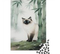 Ragdoll Jigsaw Puzzles for Adults 1000 Piece Misty Bamboo Forest Educational Home Art DIY Family for Aduits And Kids Age 12 Years UP 1000pcs (75x50cm)