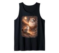 Ragdoll Meowing at The Moon Retro Graphic Cat Lovers Tank Top