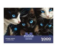 Ragdoll Puzzle 1000 Piece Blue Eyes Puzzles Family Puzzle Game Have Fun Learning 100% Recycled Cardboard for Kids 70x50cm/1000pcs
