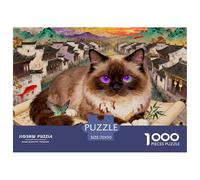 Ragdoll1000 Piece Puzzle Puzzle Games Cute Cats Puzzle Gift for The Whole Family 70x50cm/1000pcs